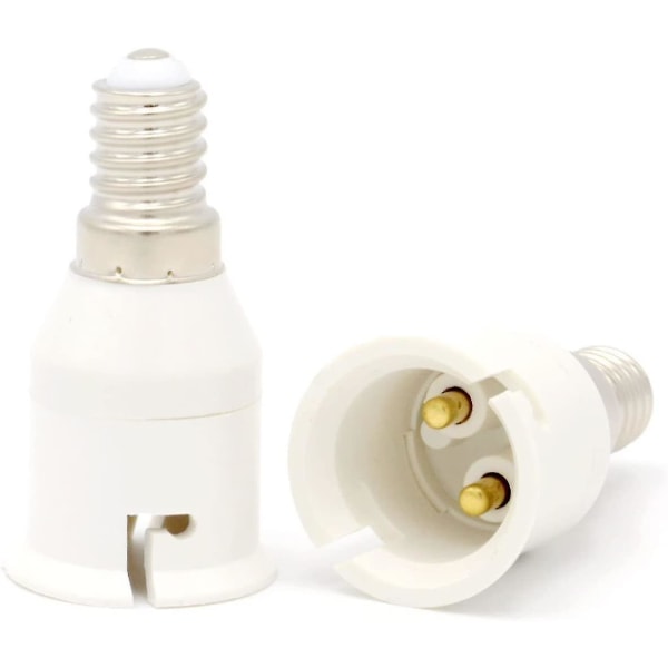 E14 - B22 lampun pidikkeen sovitinmuunnin (2 sovittimen pakkaus) / Es Edison -pieni ruuvi bajonettipolttimokantaan adapteri / led-valosovitin