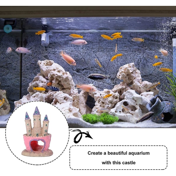 Akvaariokoristeet Sydän - Akvaariokoristeet Cichlids Fish Hideout House Söpö linna