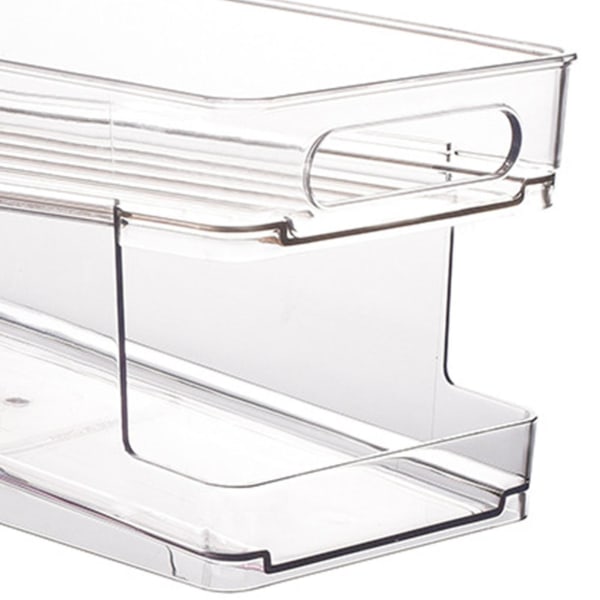 Kylskåp Dubbla lager Stor kapacitet ölburkar i plast Kylskåpshållare för hushåll