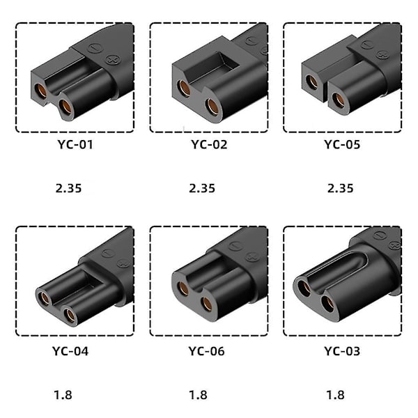 6 st Type-c laddningsadapter Rakadapter för elektrisk hårklippare Skäggtrimmer, Rakapparater, Skönhetsinstrument
