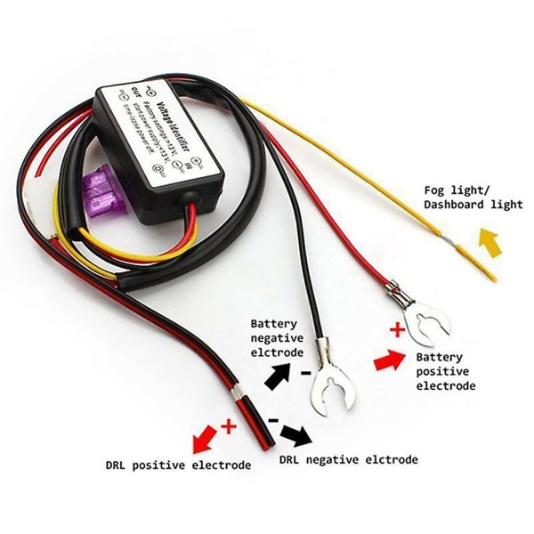 Kontroller for LED-kjørelys for bil, relé-sele, dimmer, på/av, 12-18V, tåkelys-kontroller D