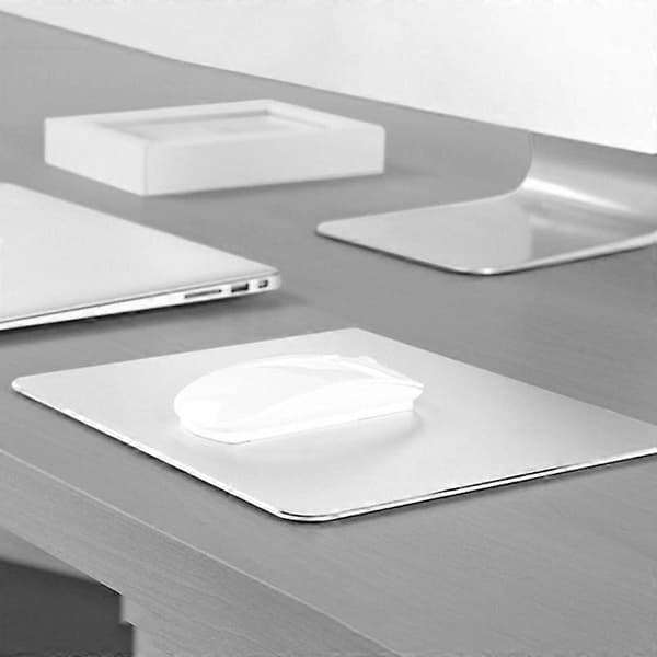 Slank, Elegant Sklisikker Musematte i Aluminiumslegering for Datamaskin og Gaming JIKAIX Silver