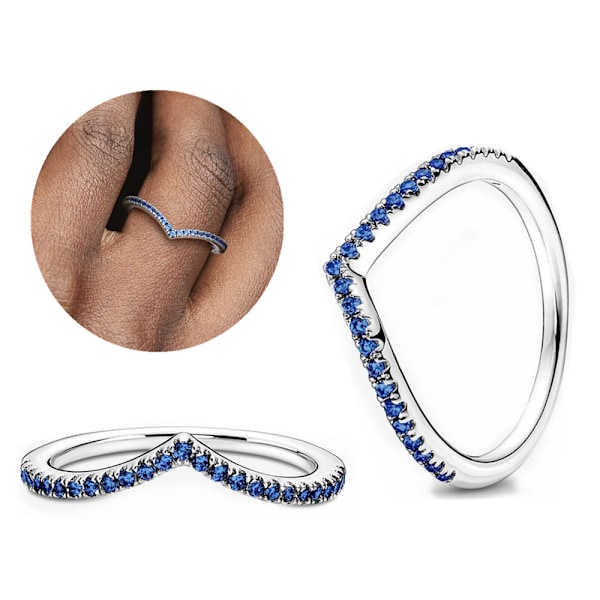 Glittrande kubisk zirkonia krona 925 sterling silver ring för kvinnor måne och blommig stil bröllop smycken PYR035 9