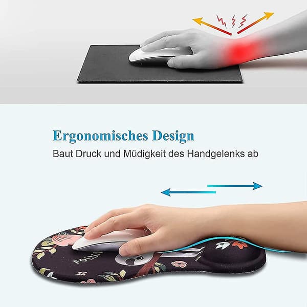 Musematte med gelpute Ergonomisk musematte med håndleddstøtte Musematte hånd