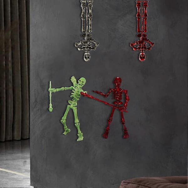 Actionfigursæt Skelet Actionfigur Skelet 3D-printet legetøj Red