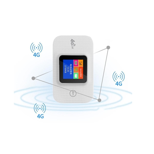 4G SIM-kort WiFi-ruter Farge LCD-skjerm LTE WiFi-modem SIM-kort ruter MiFi lomme Hotspot innebygd