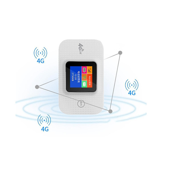 4G SIM-kortti WiFi-reititin Värillinen LCD-näyttö LTE WiFi-modeemi SIM-kortti reititin Mifi Taskukokoinen Hotspot Built-