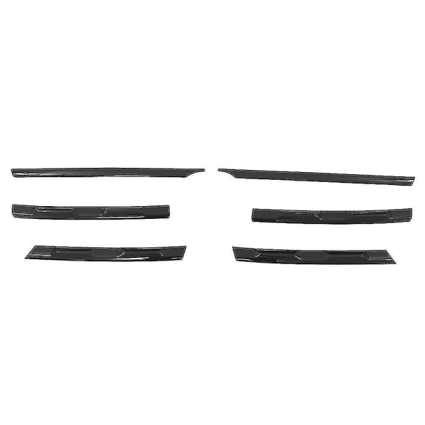 For Tiguan Mk2 2016-2021 Blanke Svart Frontfanger Mesh Center Grille Grill Listverk Striper Deksel T