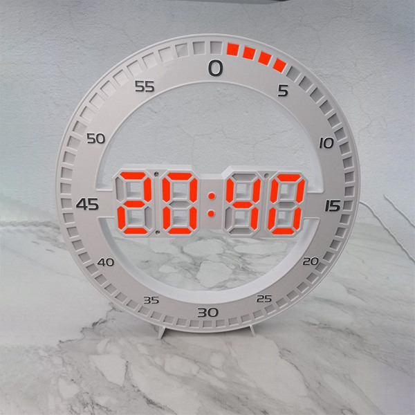 Stille 3D Digital Cirkelformet Lysende LED C Alarm Med Rat B