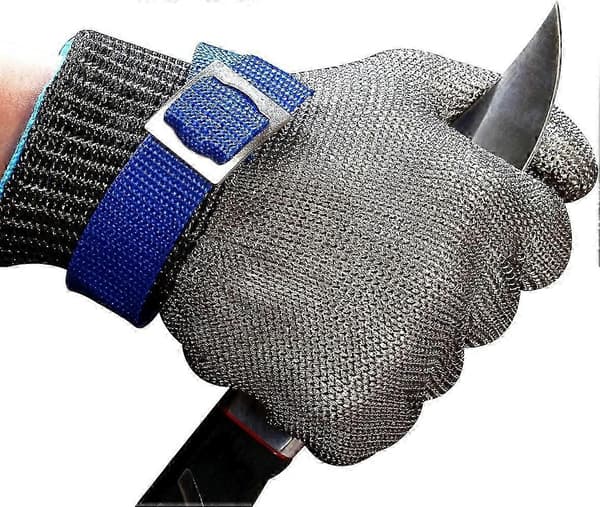 Anti-skærehandsker i rustfrit stål til kødskæring (XL) S