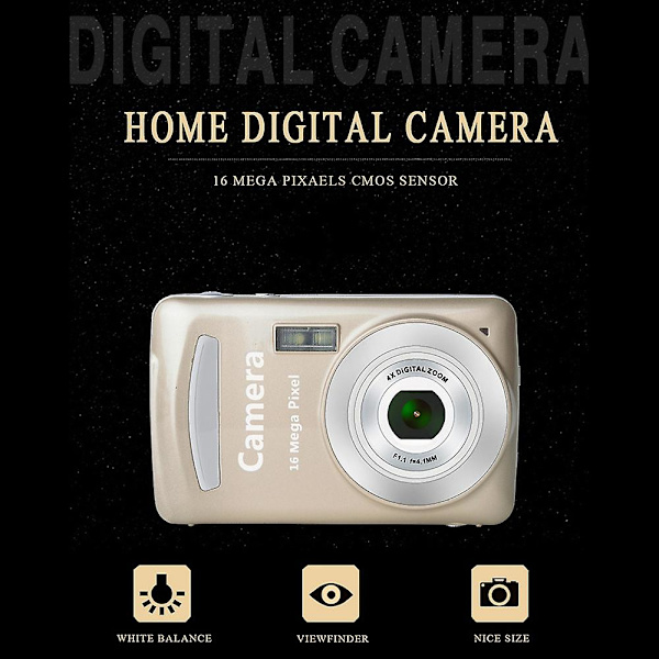 Digitaalinen kamera, kannettavat kamerat 16 Hd Pixel Koti digitaalinen kamera Seniorit Kultainen