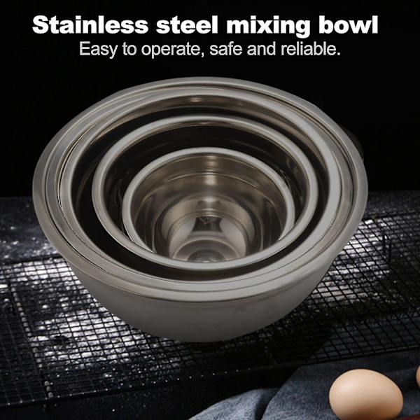 Less Steel Ng Skål (set om 5) Fruktsalladsskål Skål Set Kit Salladsskål