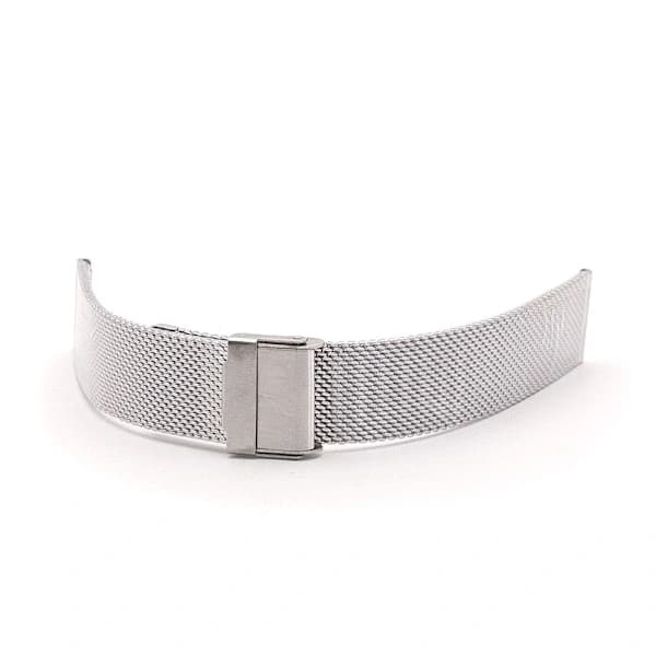 Mesh Armband - Svart eller Silver 18mm Silver
