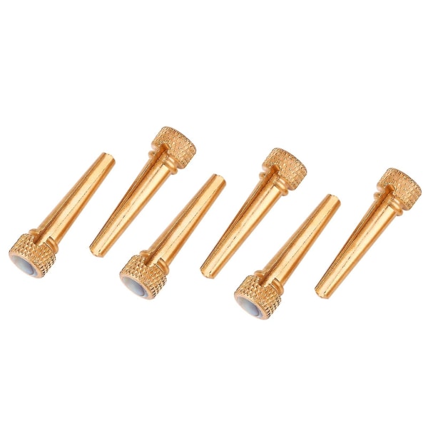 6 stk messing og abalone pins bro pin sett for akustisk folkegitar gitar tilbehør