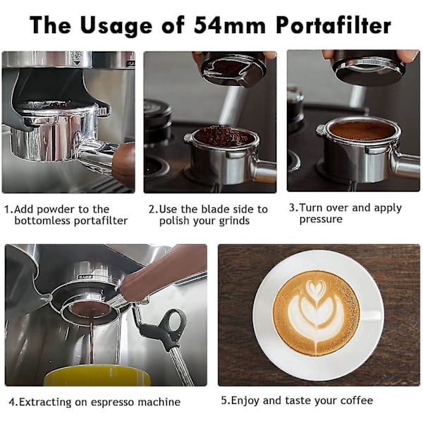 Pohjaton Portafilter 54 mm Breville Barista -sarjalle ja espressolle