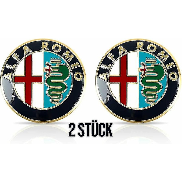 2 x 74mm Alfa Romeo Badge Gt 147 159 Brera Mito Giulietta Giulia Hætte
