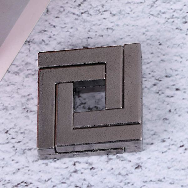 Hanayama Cast Metal Brain Teaser Puzzle Aivopähkinäpalapeli Kuutio Lahja Lapsille Ja Aikuisille 12-Vuotiaille Ja Sitä Vanhemmille (hopea)