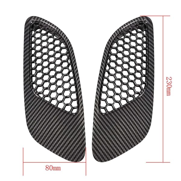 2 stk. Motorpanser Ventilasjonsåpninger Luftinntak Panser Ventilasjonsdeksel For- E90 E91 E92 E93 M3, Karbonfibermønster