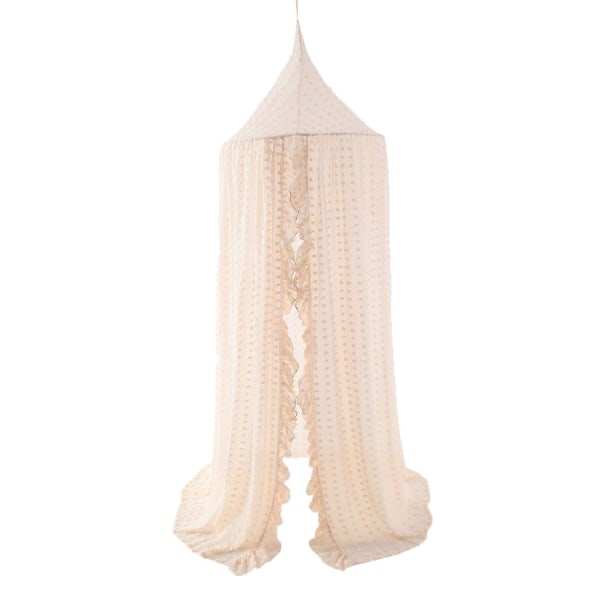 Elegant Seng til Børn - Blonder Chiffon-Net med Pom Pom, Prinsesse Piger Fe-Drømmettelt