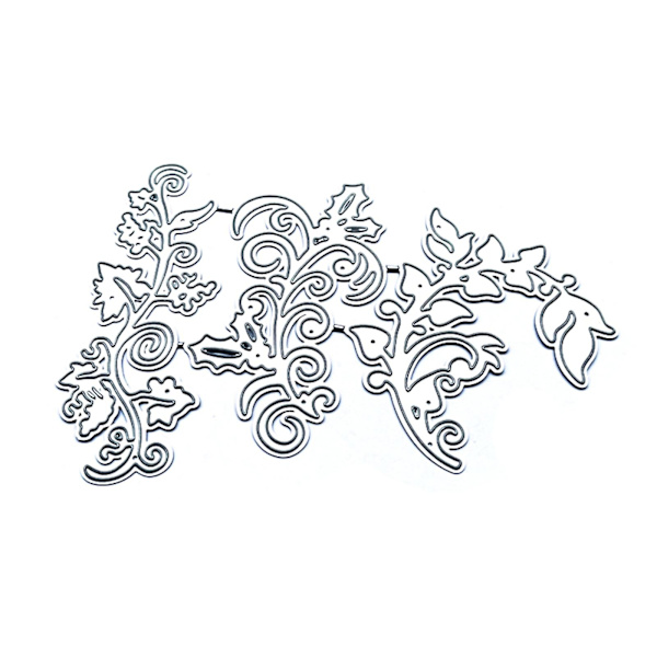 Metal Skæreforme med Svirvler, Ranker og Blade til Embossing og DIY Scrapbooking