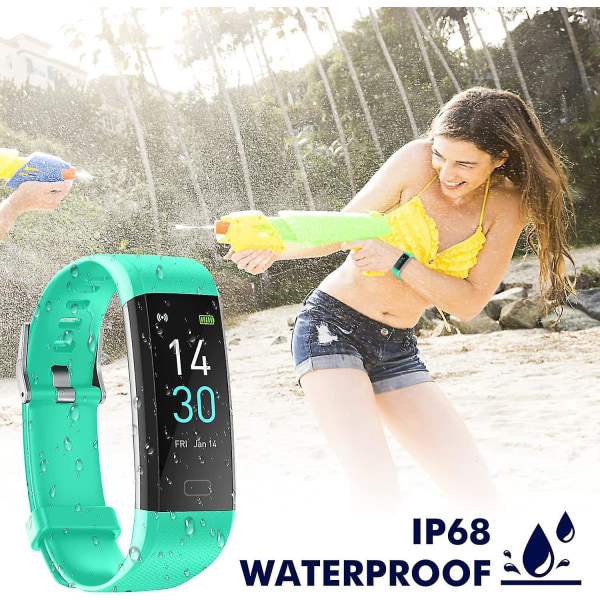 Fitness Tracker til Børn, Blå/lilla Smartwatch med Skridttæller Pulsur Kalorieforbrændingssporing Søvnovervågning Vandafvisende Aktivitetstracker