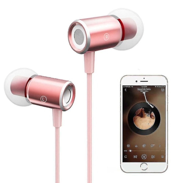In-ear-hovedtelefoner i rosa guld Støjreducerende hovedtelefoner Stereo og hi-fi lyd Z65061