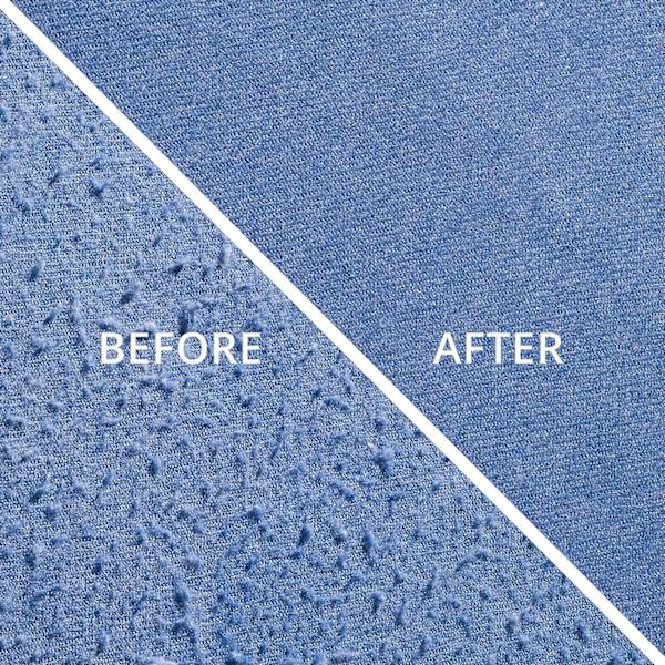 Ultimate Fuzz Remover - Kangasparta ja pölyharja | Säädettävä villaparta kone vaatteille ja huonekaluille (hiekka-sininen)