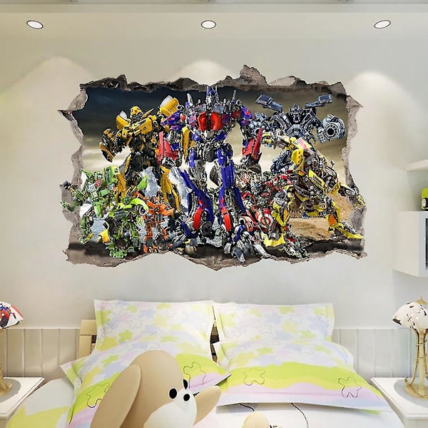 Transformers Optimus Prime Vægstickers Robot Knust Vægsticker 60x90cm
