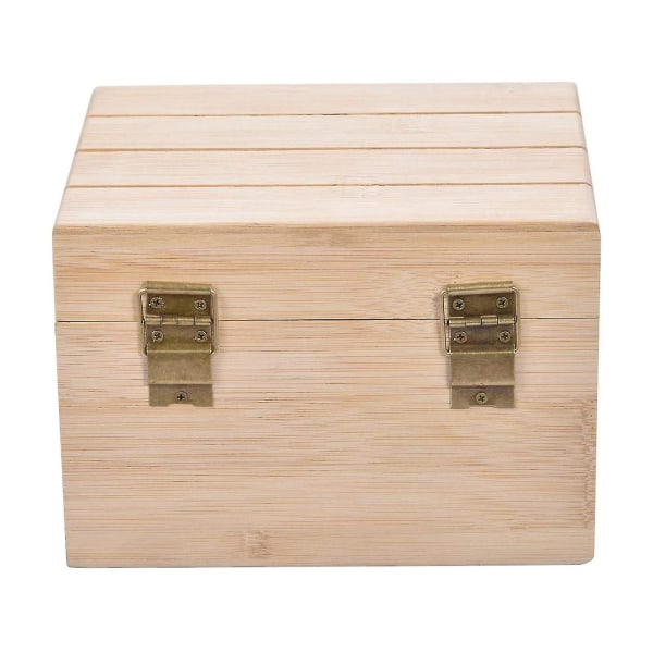 Bamboo Wood Recipe Box With 50 Cards Multi-purpose Handcrafted Storage Case Practical Kitchen Tools