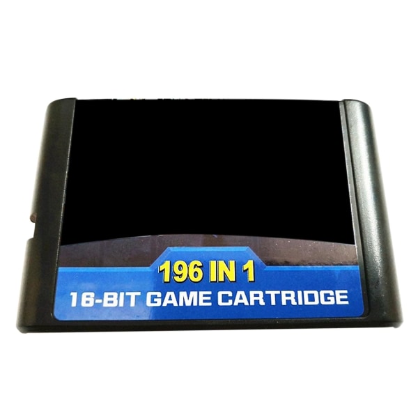 196 i 1 multispill-kassettbatter enn 112 i 1 og 126 i 1 for Sega Mega Drive for PAL og NTSC