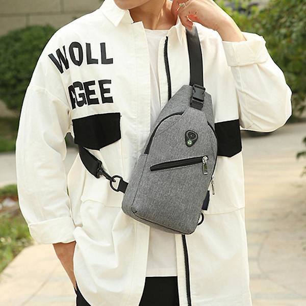 1 stk. slynge rygsæk, multifunktionel crossbody skuldertaske rejse