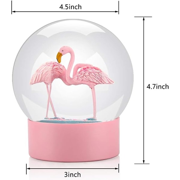 Lumihiutale, Pink Flamingos Lumihiutale lapsille, Glitter Lasinen Lumihiutaleet Naisille Tytöille, Lumihiutaleet Kotitoimisto Pöytäkoriste Syntymäpäivälahja, 100MM Pin