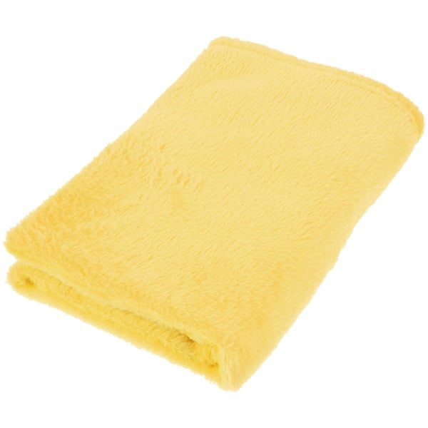 Nydelig kjæledyrteppe av fleece Koselig håndkle Ensfarget kjæledyrteppe (gult)