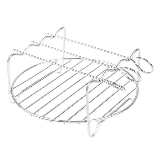 Bageplade Spyd Airfryer Rustfrit Stål Holder BBQ Rack Dobbeltlag