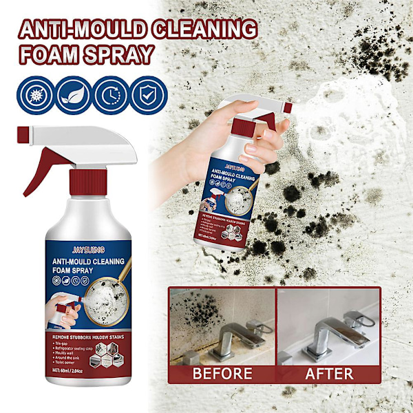 2x Home Wall Mold Stains Remover Spray Cleaner Household Removal Spray For Bathroom Kitchen Sink Clean