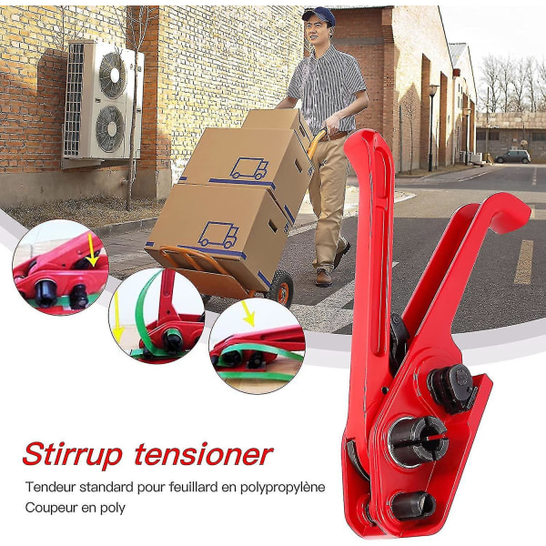 Spændebåndsværktøj, Håndholdt, Robust, Poly Cutter, Manuel Spændebåndsværktøj til 13mm til 19mm Brede Polypropylen Polyester Spændebånd, Kabelbinder Tang, Hy