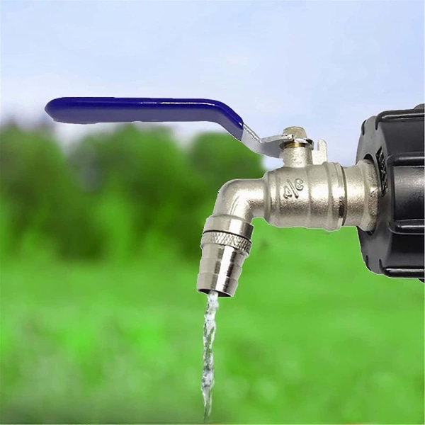 1000l Tankkran, Kran för IBC Regnvattenuppsamlare Kran Tankadapter Kran, Avloppstankadapter, Mässingskran Tillverkad av PP Coar