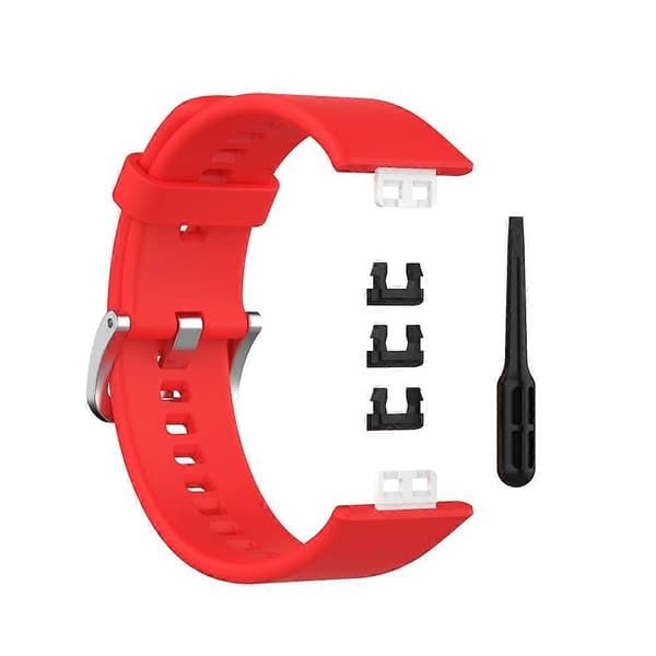 Blød silikone urrem til Huawei Watch Fit - Rød Red