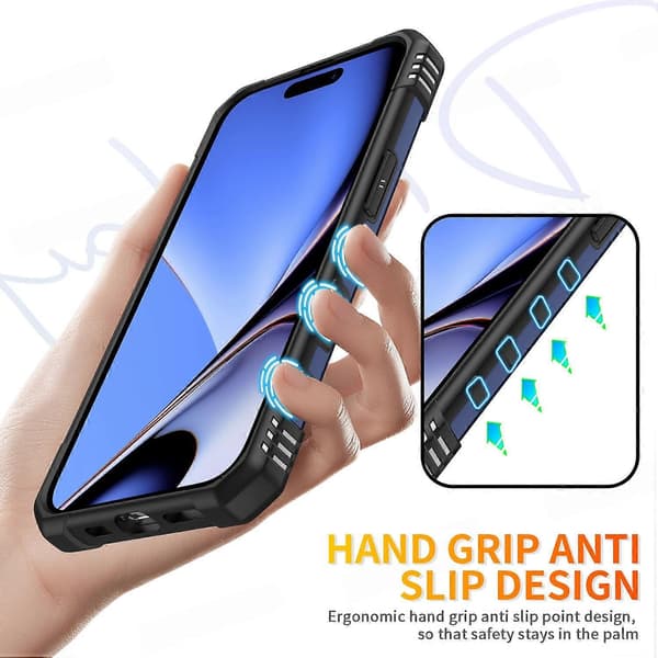 Lemonda för iPhone 15 TPU+ PC Skyddande Mobilskal Ringhållare Stöd Baksida - Blå Style Blue