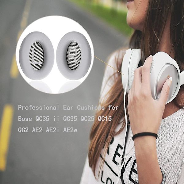 Utskiftbare øreputer for Bose Quietcomfort 35 Quiet Comfort 35 Ii 15 Qc15 Qc25 Qc2 Qc35 Qc35 Ii Over-e