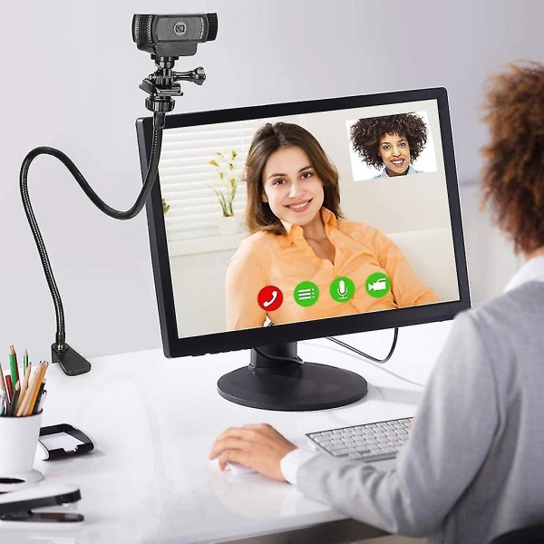 Kamerabeslag med forbedret skrivebordskæbeklemme Fleksibelt svanehalsstativ til webkamera Brio 4k C925e C922x C922 C930e C930 C920 C615
