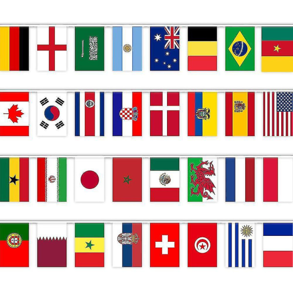 14x21cm String Flags 32 länder Grand Opening Party Events World Cup Flag Pulling Z19835