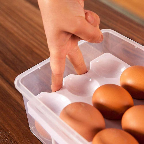 Eggbeholder Oppbevaringsdispenser Holder For 24 Egg Multifunksjonell Boks Transportboks