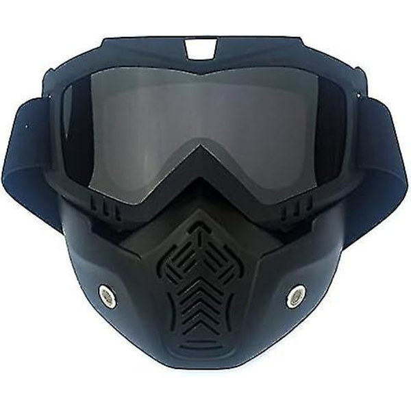 Qiffiy Skibriller Snøbriller Unisex Ski Snowboard Maske Snøscooter Skibriller Vindtett Motocross Beskyttelsesbriller Sikkerhetsbriller Med Munnfilter