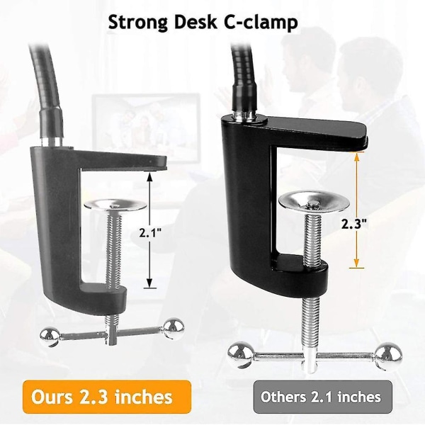 Kamerahållare med förbättrad skrivbordsklämma Flexibel svanhalsstativ för webbkamera Brio 4k C925e C922x C922 C930e C930 C920 C615