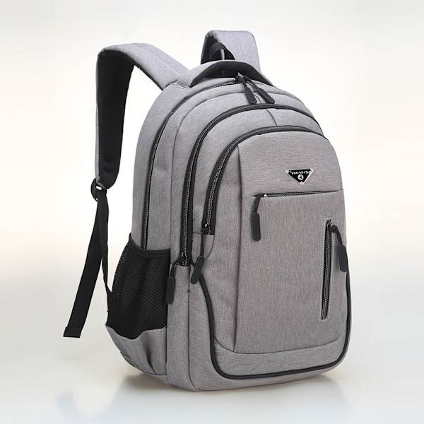 USB-laddningsbar affärsdatorryggsäck med hög kapacitet, casual ryggsäck, studentresväska Light Gray