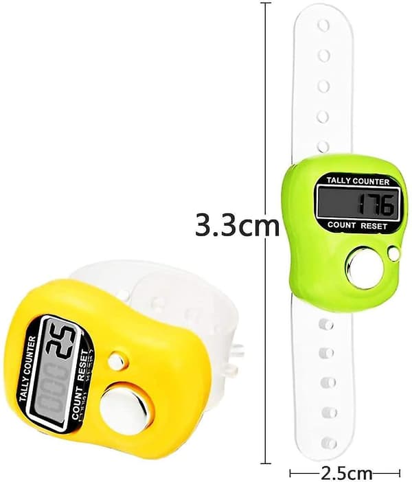 12 stk Mini Fingerteller Elektronisk LCD-teller