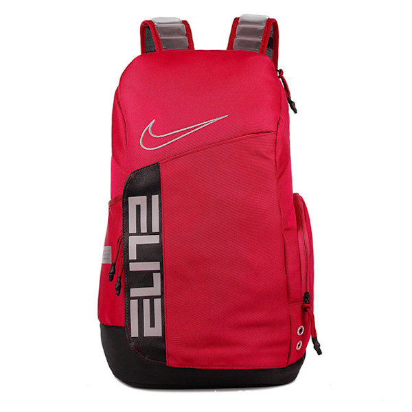 Nike Elite Pro Basketball Ryggsekk Skoleveske Unisex Trening Sport Reiseveske Svart Sølv Red