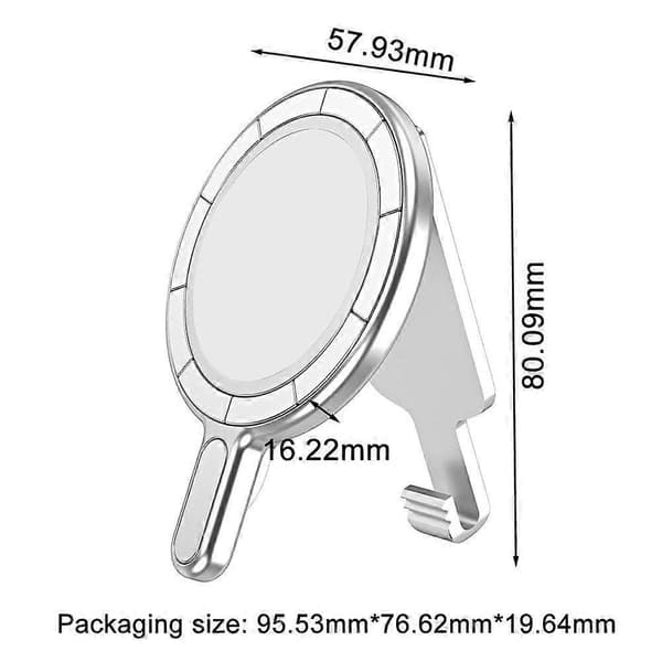 Midjeklips Multifunksjonell Magnetisk Mobiltelefonholder Ny, K2M9 silver plating 1pcs