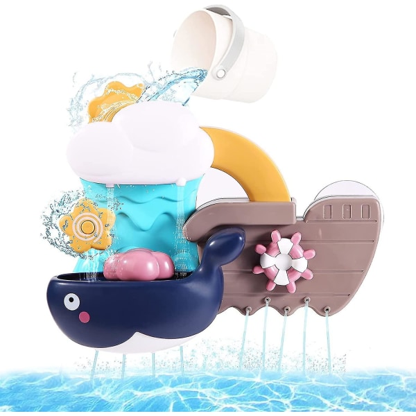 Babybadelegetøj, Badelegetøj til småbørn, Børnehave Babybadekar Vandlegetøj, Whale Shower Swivel